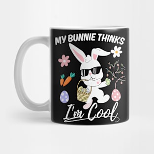 Funny Quotes, My Bunny Thinks I'm Cool, Easter design kids Mug